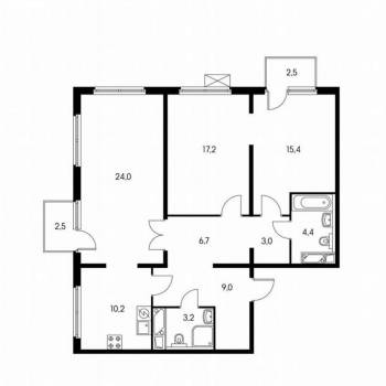 Продается 3-х комнатная квартира, 92,6 м²