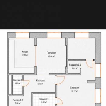 Продается 3-х комнатная квартира, 69,8 м²