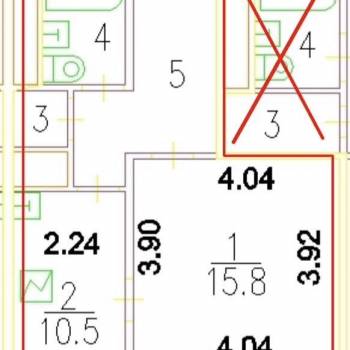 Продается 1-комнатная квартира, 42,3 м²