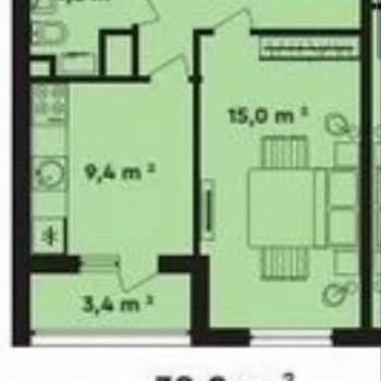 Продается 1-комнатная квартира, 36,5 м²