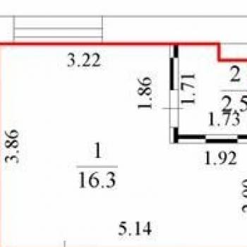 Продается 1-комнатная квартира, 18,8 м²