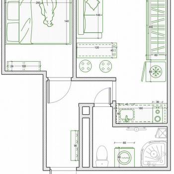 Продается 1-комнатная квартира, 22,5 м²