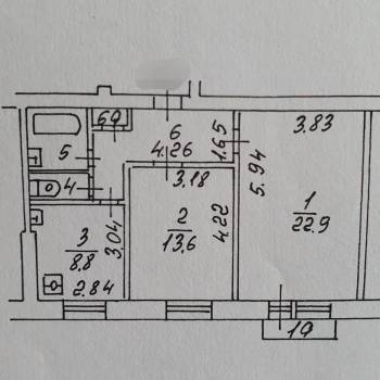 Продается 2-х комнатная квартира, 58,5 м²