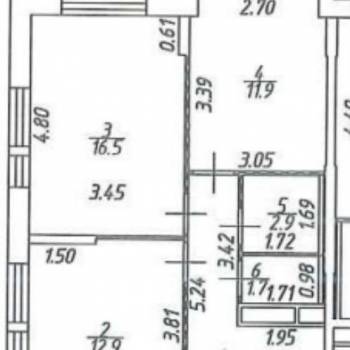 Продается 2-х комнатная квартира, 55,3 м²