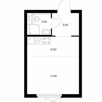 Сдается 1-комнатная квартира, 23,5 м²
