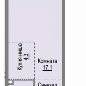 Продается 1-комнатная квартира, 28,2 м²