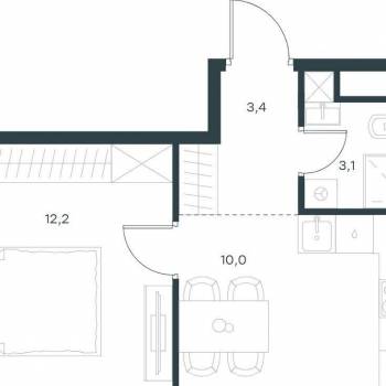 Сдается 1-комнатная квартира, 28,7 м²