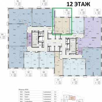 Продается 1-комнатная квартира, 38,8 м²
