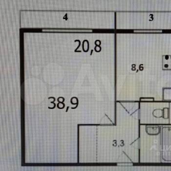 Продается 1-комнатная квартира, 39 м²
