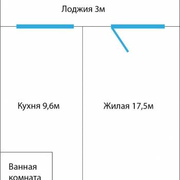 Продается 1-комнатная квартира, 37,1 м²