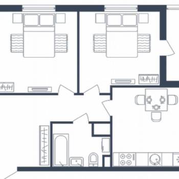 Продается 2-х комнатная квартира, 53,8 м²