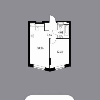Продается 2-х комнатная квартира, 36,6 м²
