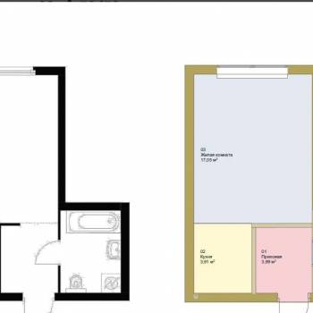 Сдается 1-комнатная квартира, 29 м²