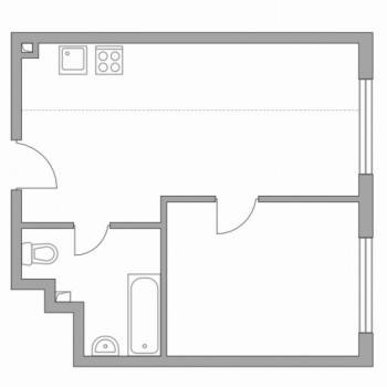 Продается 1-комнатная квартира, 33,7 м²