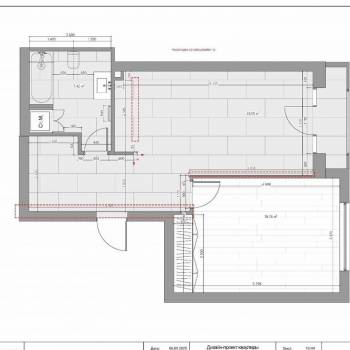 Продается 1-комнатная квартира, 58,5 м²