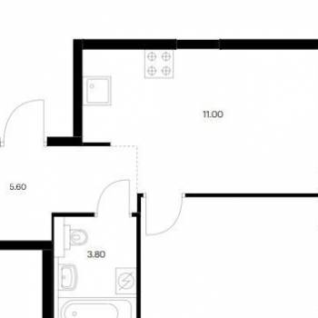 Сдается 2-х комнатная квартира, 35 м²