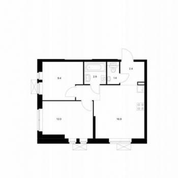 Сдается 2-х комнатная квартира, 49 м²