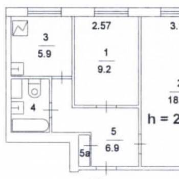 Продается 2-х комнатная квартира, 45 м²