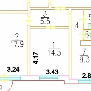 Продается 2-х комнатная квартира, 53,7 м²