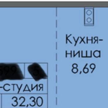 Продается 1-комнатная квартира, 31,8 м²