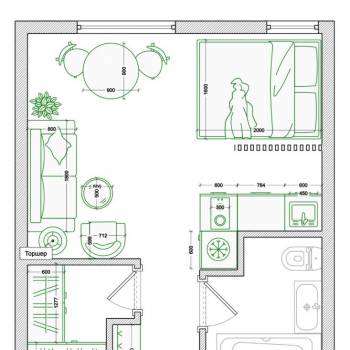 Продается 1-комнатная квартира, 27 м²