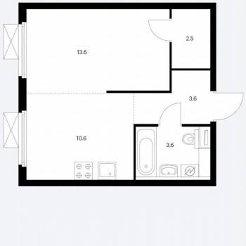 Продается 1-комнатная квартира, 34 м²