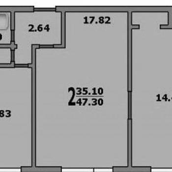 Продается 2-х комнатная квартира, 48 м²