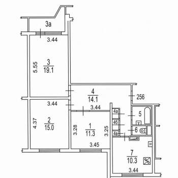 Продается 3-х комнатная квартира, 73,9 м²