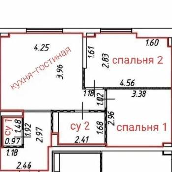 Сдается 2-х комнатная квартира, 50,4 м²