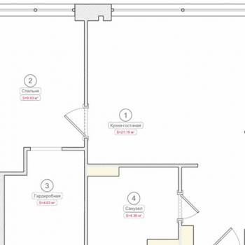 Продается 1-комнатная квартира, 39,1 м²