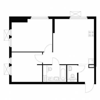 Сдается 2-х комнатная квартира, 55,7 м²