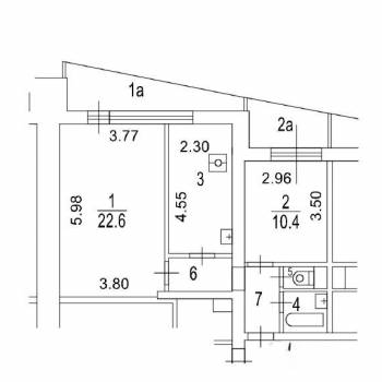 Продается 2-х комнатная квартира, 51,9 м²