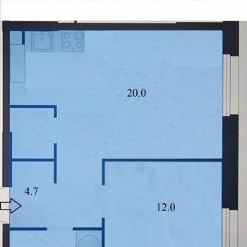 Сдается 2-х комнатная квартира, 42 м²