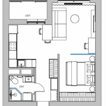 Сдается 1-комнатная квартира, 40,1 м²