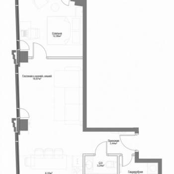 Продается 2-х комнатная квартира, 49,6 м²