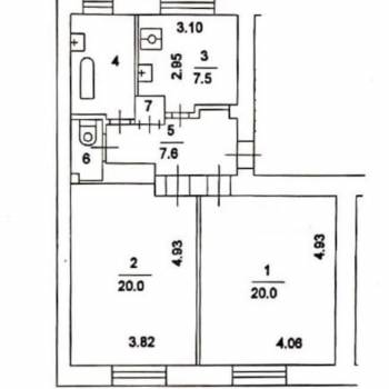 Продается 2-х комнатная квартира, 62,7 м²