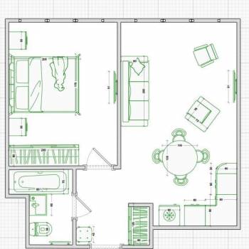 Сдается 1-комнатная квартира, 40,6 м²