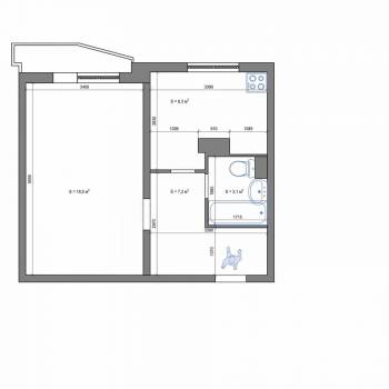 Продается 1-комнатная квартира, 38 м²