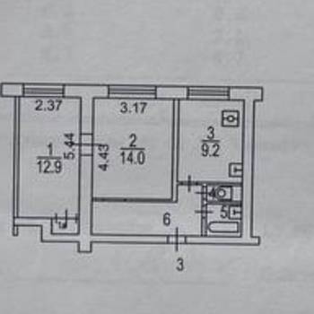 Продается 2-х комнатная квартира, 46,2 м²