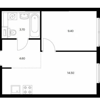 Сдается 1-комнатная квартира, 32,2 м²