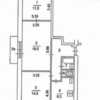 Продается 3-х комнатная квартира, 64,6 м²