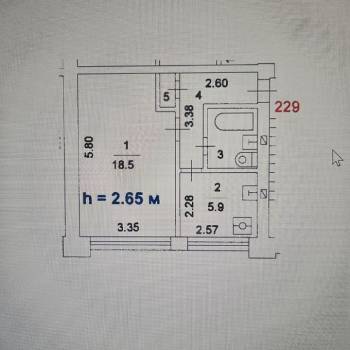 Продается 1-комнатная квартира, 33,4 м²