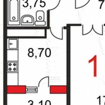 Сдается 1-комнатная квартира, 39,9 м²