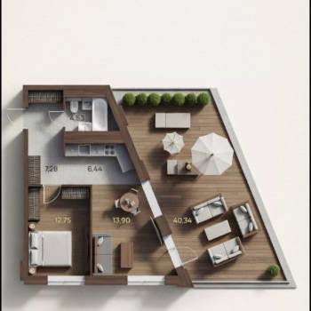 Продается 2-х комнатная квартира, 83,8 м²