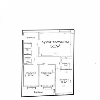 Продается Многокомнатная квартира, 121,9 м²