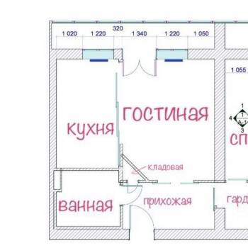 Сдается 2-х комнатная квартира, 64 м²