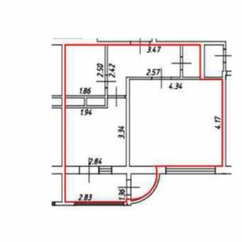 Сдается 1-комнатная квартира, 41 м²