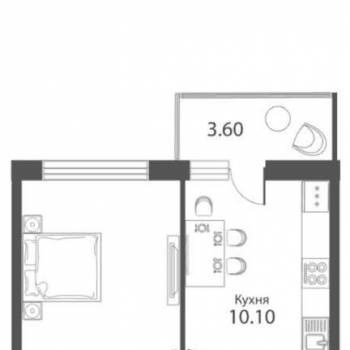 Сдается 1-комнатная квартира, 34 м²