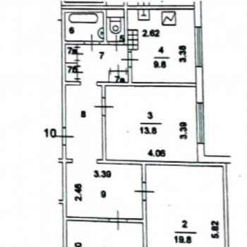 Продается 3-х комнатная квартира, 78 м²