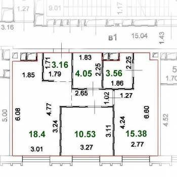 Продается 2-х комнатная квартира, 57 м²